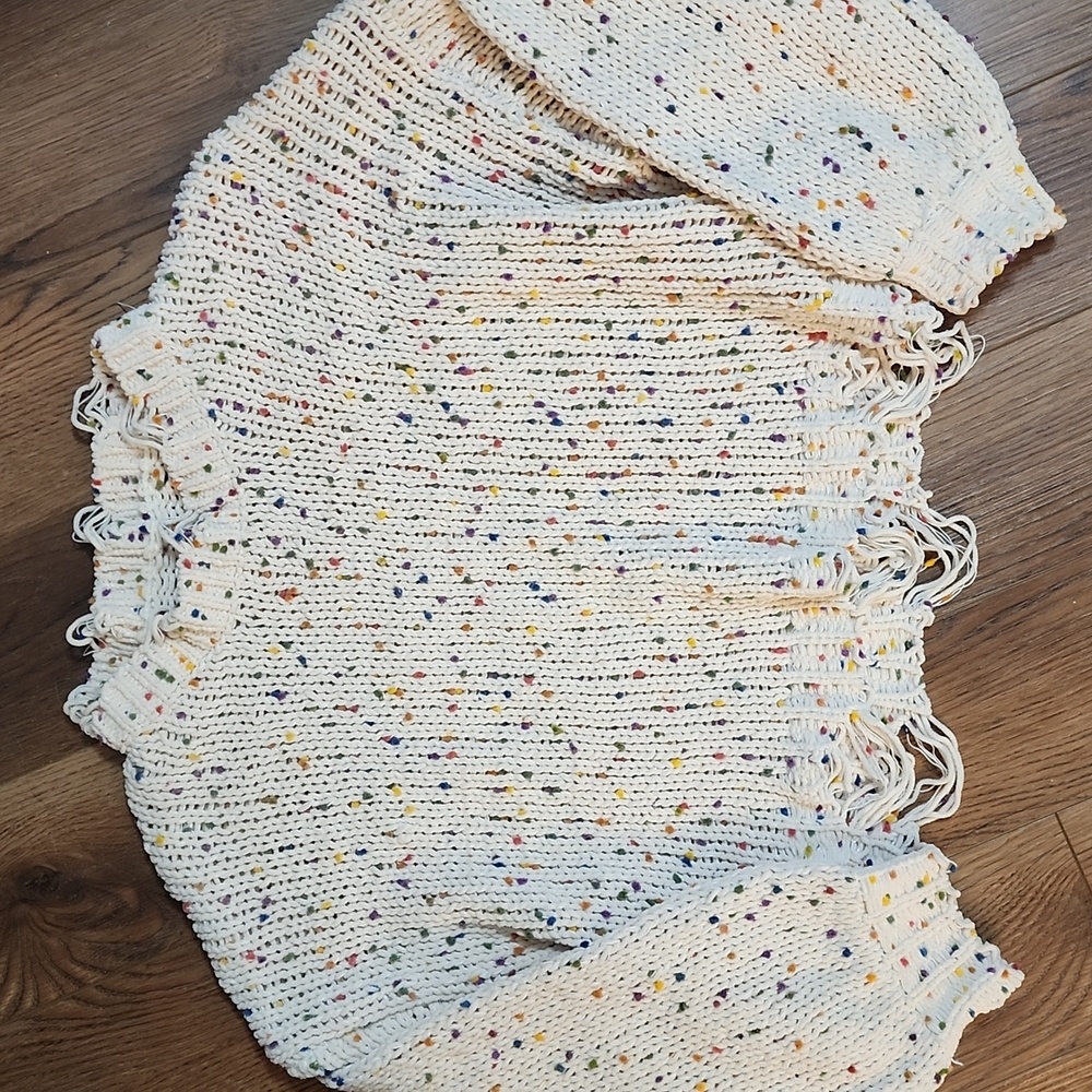Multi Color Cropped Sweater - Picture 3 of 3